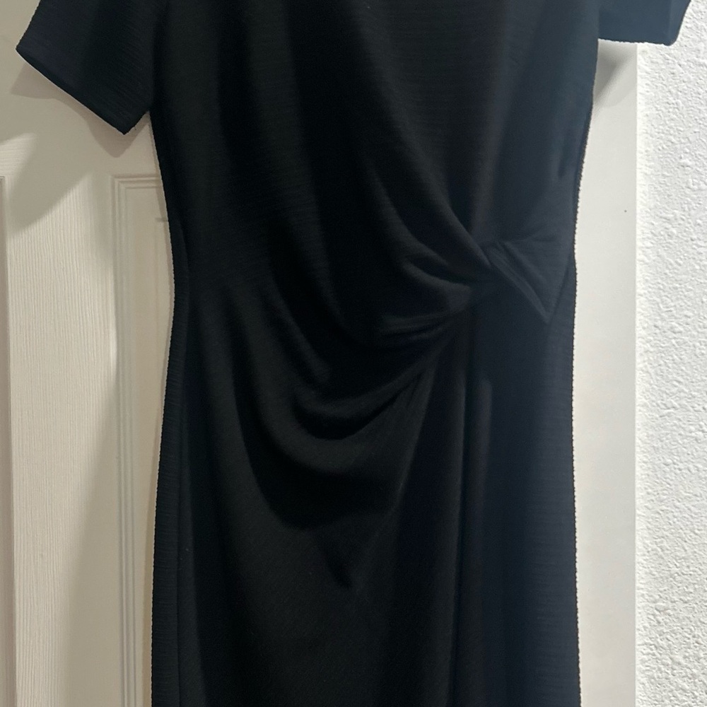Tommy Hilfiger Black Ruched Sheath Mini Dress